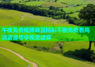 午夜免费视频麻豆精彩不断免费看高清资源尽享视觉盛宴